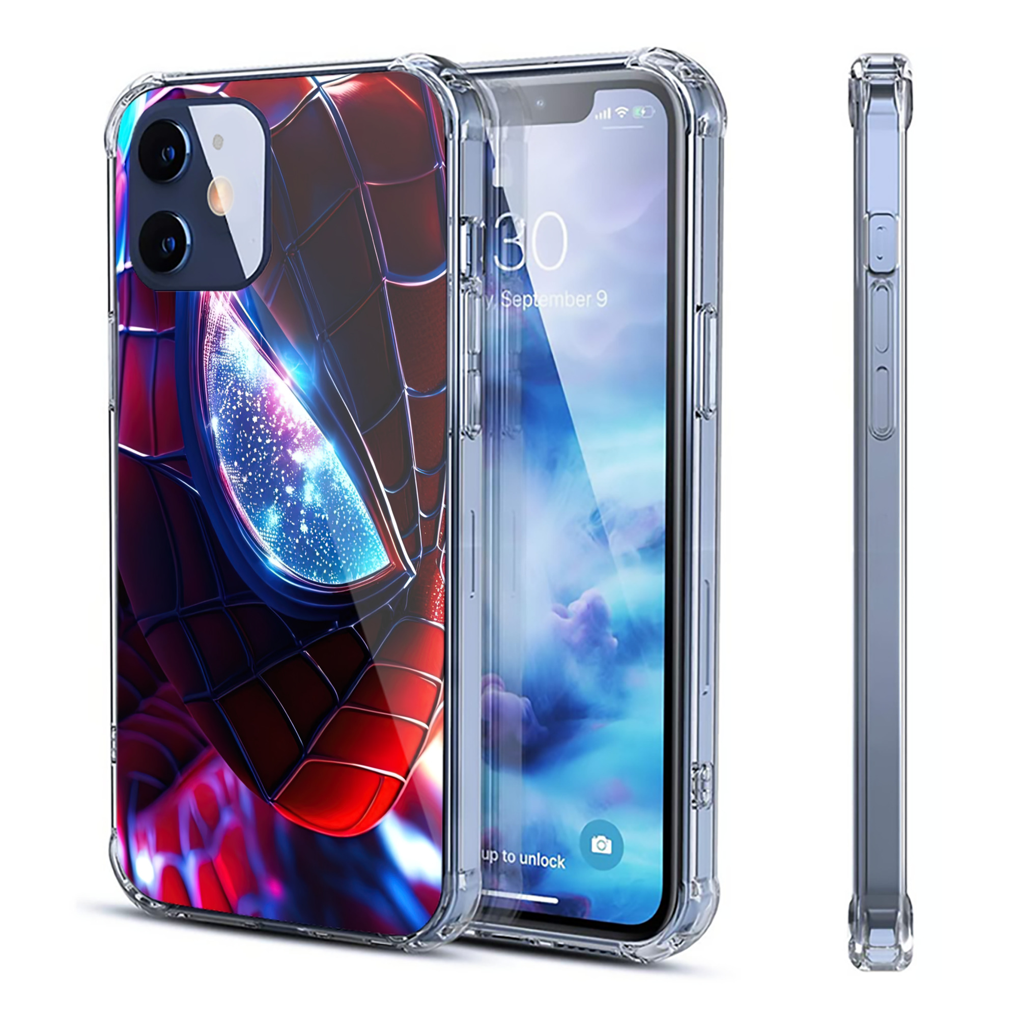 （画像用） Spider Man スパイダーマン 【iPhone 12シリーズ対応】透明スマホケース（クリアソフトケース）